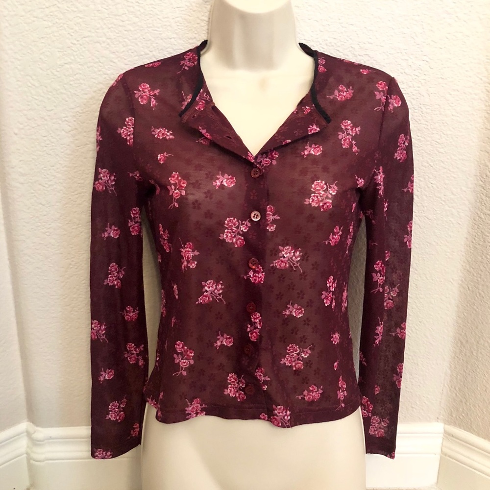 Like new gorgeous Azona sheer cardigan/blouse.